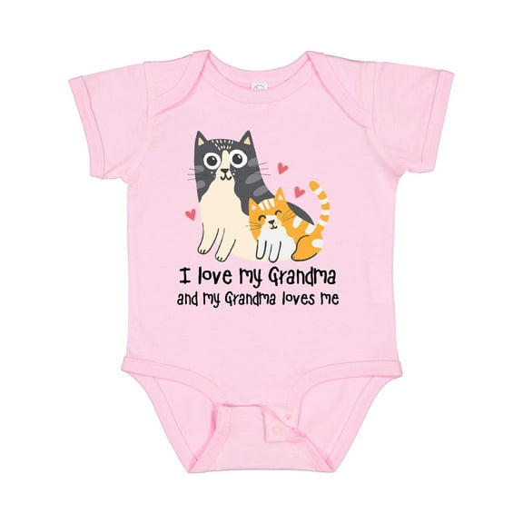 Inktastic I Love My Grandma Loves Me Cat Boys or Girls Baby Bodysuit
