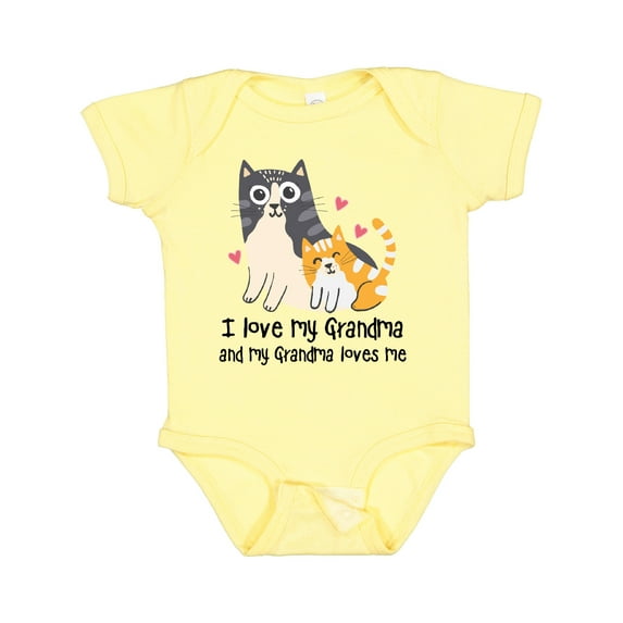 Inktastic I Love My Grandma Loves Me Cat Boys or Girls Baby Bodysuit
