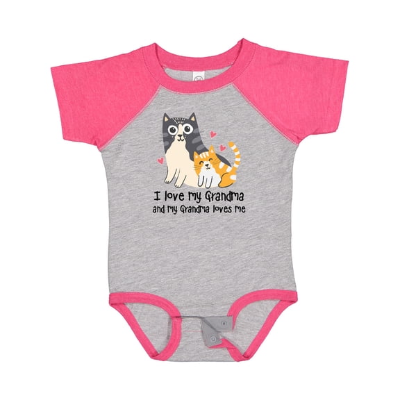 Inktastic I Love My Grandma Loves Me Cat Boys or Girls Baby Bodysuit