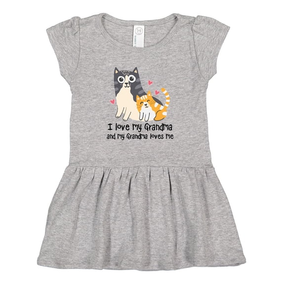 Inktastic I Love My Grandma Loves Me Cat Girls Toddler Dress