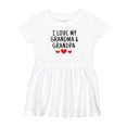 thumbnail image 1 of Inktastic I Love My Grandma and Grandpa Girls Baby Dress, 1 of 5