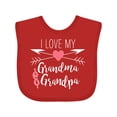 thumbnail image 1 of Inktastic I Love My Grandma and Grandpa Heart and Arrows Boys or Girls Baby Bib, 1 of 4