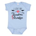 thumbnail image 1 of Inktastic I Love My Grandma and Grandpa Heart and Arrows Boys or Girls Baby Bodysuit, 1 of 5