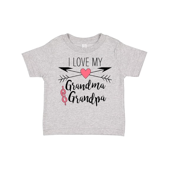Inktastic I Love My Grandma and Grandpa Heart and Arrows Boys or Girls Toddler T-Shirt