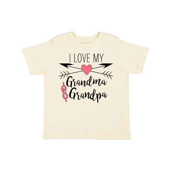 Inktastic I Love My Grandma and Grandpa Heart and Arrows Boys or Girls Toddler T-Shirt