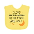thumbnail image 1 of Inktastic I Love My Grandma to the Moon and Back Boys or Girls Baby Bib, 1 of 4