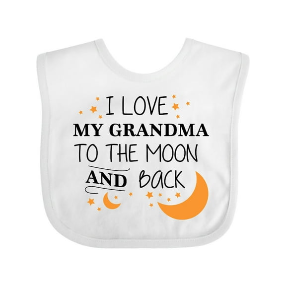 Inktastic I Love My Grandma to the Moon and Back Boys or Girls Baby Bib
