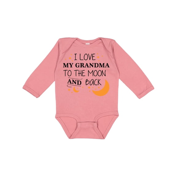 Inktastic I Love My Grandma to the Moon and Back Boys or Girls Long Sleeve Baby Bodysuit