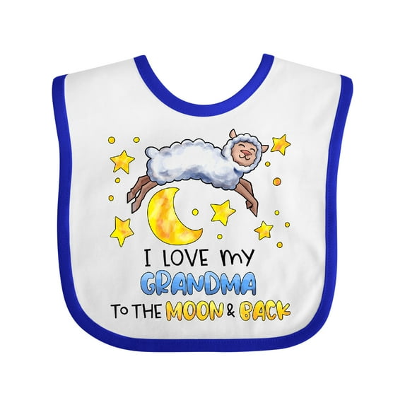 Inktastic I Love My Grandma to the Moon and Back Cute Sheep Boys or Girls Baby Bib