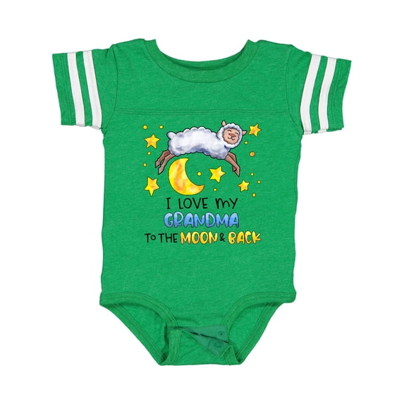 Inktastic I Love My Grandma to the Moon and Back Cute Sheep Boys or Girls Baby Bodysuit