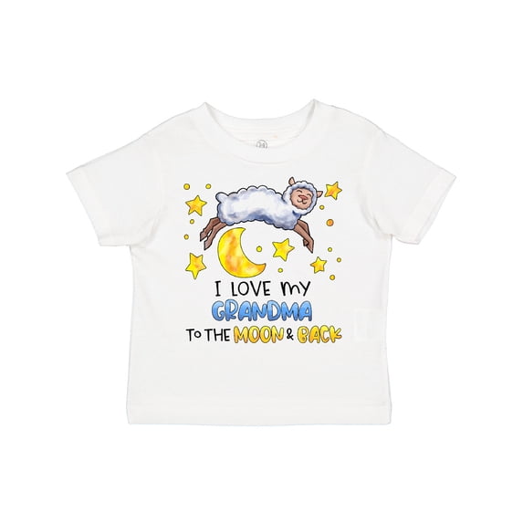 Inktastic I Love My Grandma to the Moon and Back Cute Sheep Boys or Girls Toddler T-Shirt
