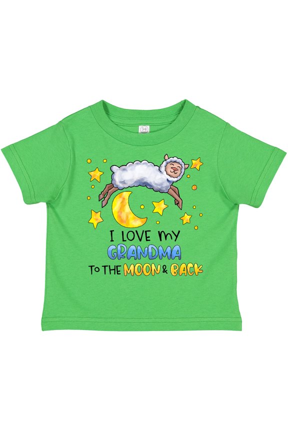 I Love My Grandma to the Moon and Back Cute Sheep Boys or Girls Toddler T-Shirt