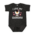 thumbnail image 1 of Inktastic I Love My Grandma with Cute Penguin and Hearts Girls Baby Bodysuit, 1 of 5