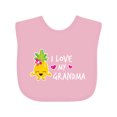 thumbnail image 1 of Inktastic I Love My Grandma with Pineapple Girls Baby Bib, 1 of 4