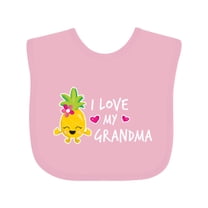 Inktastic I Love My Grandma with Pineapple Girls Baby Bib