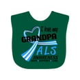 thumbnail image 1 of Inktastic I Love My Grandpa ALS Awareness Support, Care, Cure Boys or Girls Baby Bib, 1 of 4