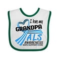 thumbnail image 1 of Inktastic I Love My Grandpa ALS Awareness Support, Care, Cure Boys or Girls Baby Bib, 1 of 4
