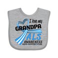 thumbnail image 1 of Inktastic I Love My Grandpa ALS Awareness Support, Care, Cure Boys or Girls Baby Bib, 1 of 4