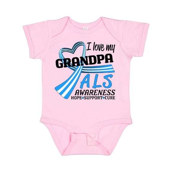 Inktastic I Love My Grandpa ALS Awareness Support, Care, Cure Boys or Girls Baby Bodysuit