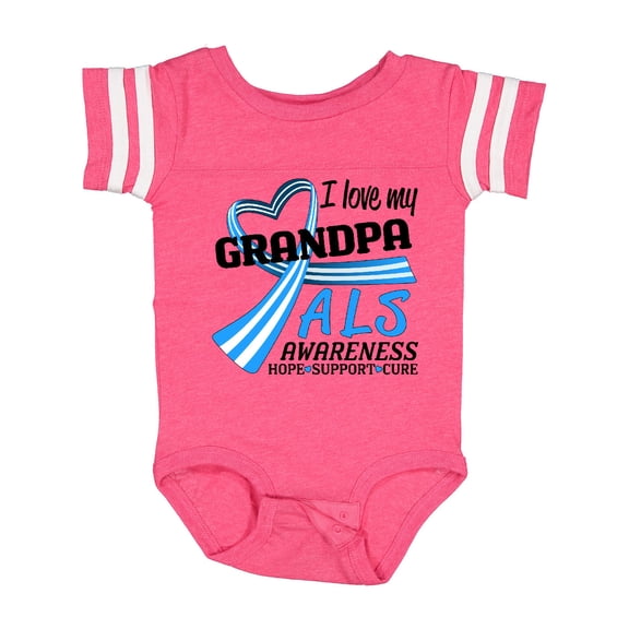 Inktastic I Love My Grandpa ALS Awareness Support, Care, Cure Boys or Girls Baby Bodysuit