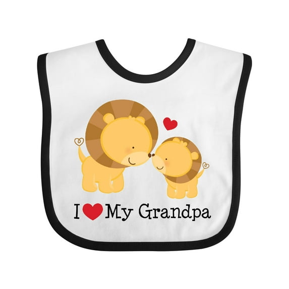 Inktastic I Love My Grandpa Boys or Girls Baby Bib