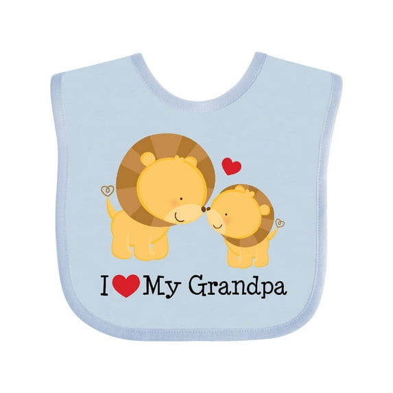 Inktastic I Love My Grandpa Boys or Girls Baby Bib