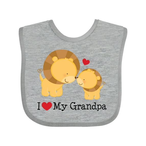 Inktastic I Love My Grandpa Boys or Girls Baby Bib
