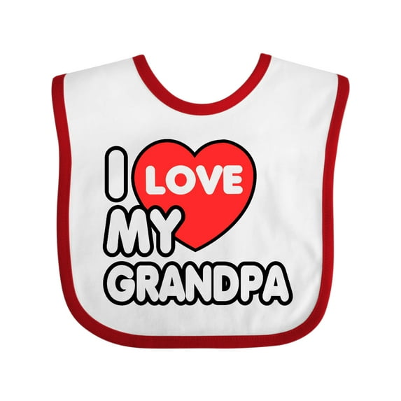 Inktastic I Love My Grandpa Boys or Girls Baby Bib