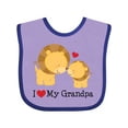 thumbnail image 1 of Inktastic I Love My Grandpa Boys or Girls Baby Bib, 1 of 4