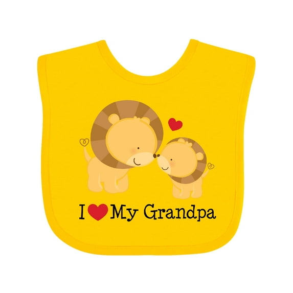 Inktastic I Love My Grandpa Boys or Girls Baby Bib