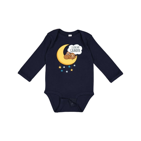 Inktastic I Love My Grandpa Boys or Girls Long Sleeve Baby Bodysuit