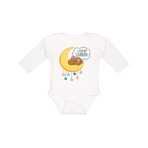 Inktastic I Love My Grandpa Boys or Girls Long Sleeve Baby Bodysuit