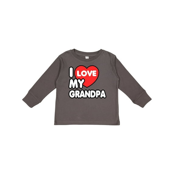 Inktastic I Love My Grandpa Boys or Girls Long Sleeve Toddler T-Shirt