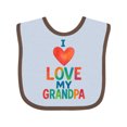 thumbnail image 1 of Inktastic I Love My Grandpa Boys or Girls Baby Bib, 1 of 4