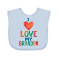 thumbnail image 1 of Inktastic I Love My Grandpa Boys or Girls Baby Bib, 1 of 4