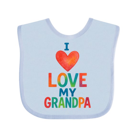 Inktastic I Love My Grandpa Boys or Girls Baby Bib