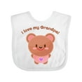 thumbnail image 1 of Inktastic I Love My Grandpa Cute Baby Bear Boys or Girls Baby Bib, 1 of 4