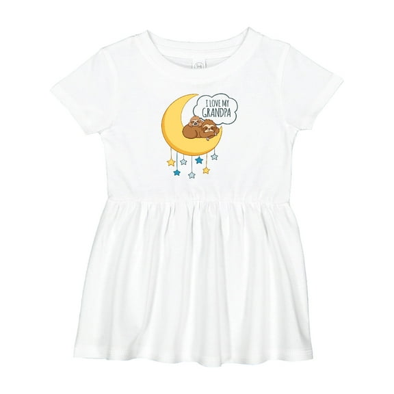 Inktastic I Love My Grandpa Girls Baby Dress