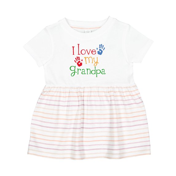 Inktastic I Love My Grandpa Girls Baby Dress