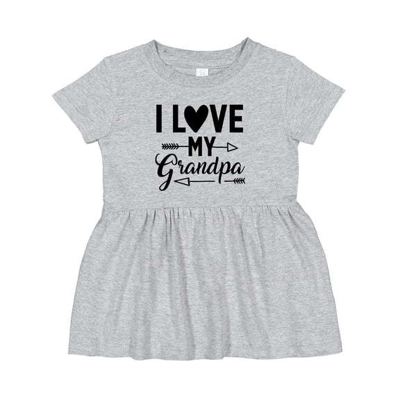 Inktastic I Love My Grandpa Girls Baby Dress