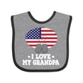 thumbnail image 1 of Inktastic I Love My Grandpa Military Grandson Boys or Girls Baby Bib, 1 of 4