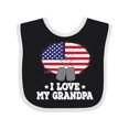 thumbnail image 1 of Inktastic I Love My Grandpa Military Grandson Boys or Girls Baby Bib, 1 of 4