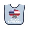 thumbnail image 1 of Inktastic I Love My Grandpa Military Grandson Boys or Girls Baby Bib, 1 of 4