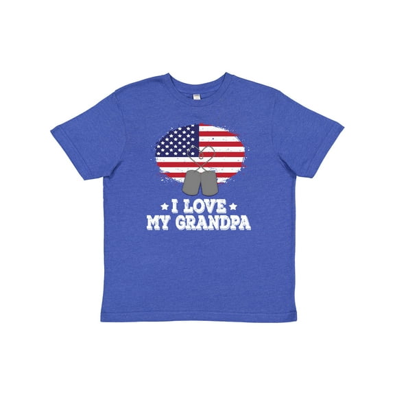 Inktastic I Love My Grandpa Military Grandson Youth T-Shirt