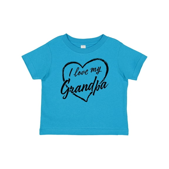 Inktastic I Love My Grandpa in Black Chalk Heart Boys or Girls Baby T-Shirt