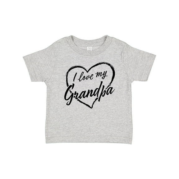 Inktastic I Love My Grandpa in Black Chalk Heart Boys or Girls Baby T-Shirt