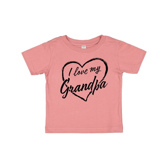 Inktastic I Love My Grandpa in Black Chalk Heart Boys or Girls Baby T-Shirt