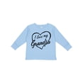 thumbnail image 1 of Inktastic I Love My Grandpa in Black Chalk Heart Boys or Girls Long Sleeve Toddler T-Shirt, 1 of 5