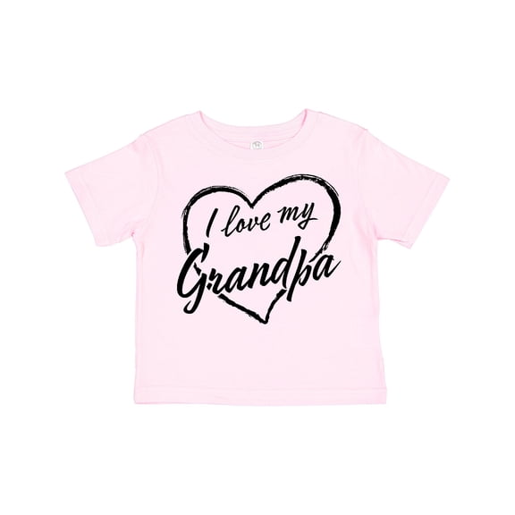 Inktastic I Love My Grandpa in Black Chalk Heart Boys or Girls Toddler T-Shirt