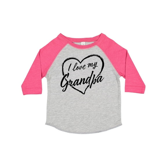 Inktastic I Love My Grandpa in Black Chalk Heart Boys or Girls Toddler T-Shirt